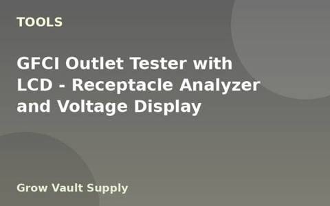 GFCI Outlet Tester with LCD — Receptacle Analyzer and Voltage Display