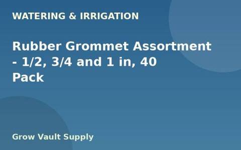 Rubber Grommet Assortment — 1/2, 3/4 and 1 in, 40 Pack