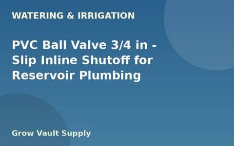 PVC Ball Valve 3/4 in — Slip Inline Shutoff for Reservoir Plumbing