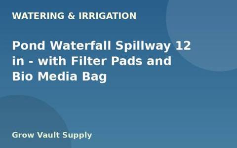 Pond Waterfall Spillway 12 in — with Filter Pads and Bio Media Bag