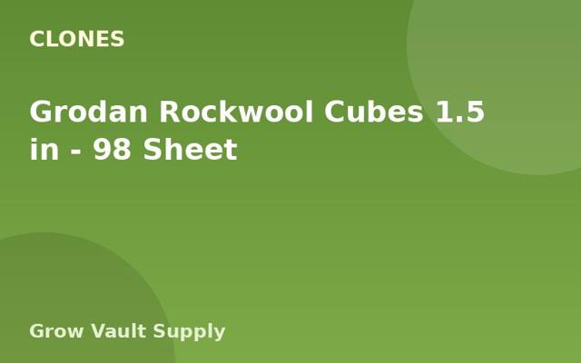 Grodan Rockwool Cubes 1.5 in — 98 Sheet