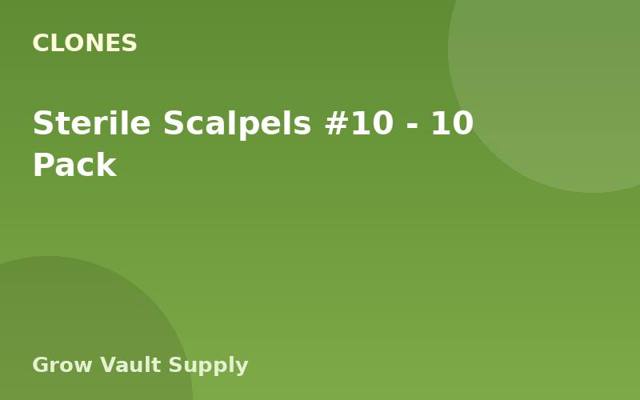 Sterile Scalpels #10 — 10 Pack