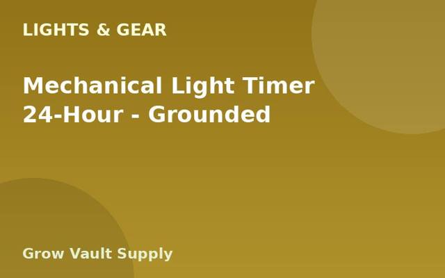 Mechanical Light Timer 24-Hour — Grounded