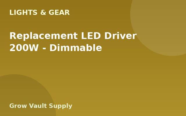 Replacement LED Driver 200W — Dimmable