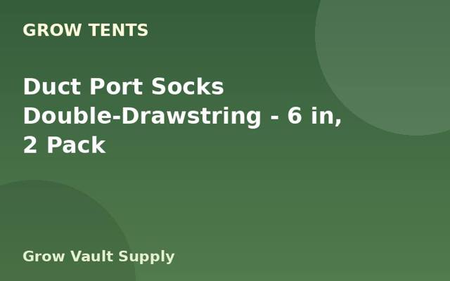 Duct Port Socks Double-Drawstring — 6 in, 2 Pack
