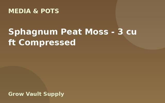 Sphagnum Peat Moss — 3 cu ft Compressed