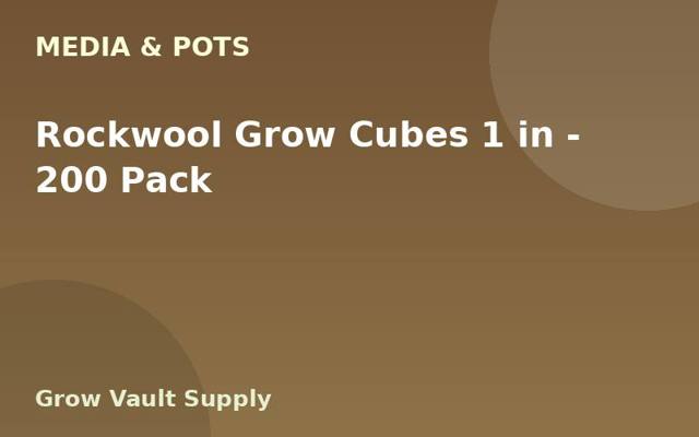 Rockwool Grow Cubes 1 in — 200 Pack