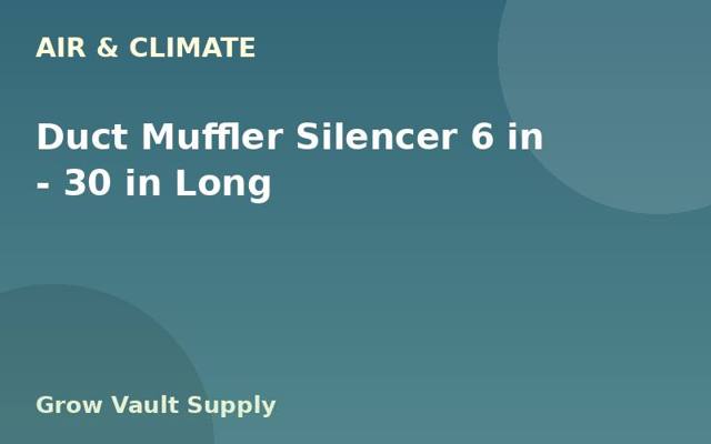 Duct Muffler Silencer 6 in — 30 in Long