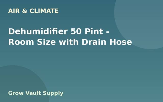 Dehumidifier 50 Pint — Room Size with Drain Hose