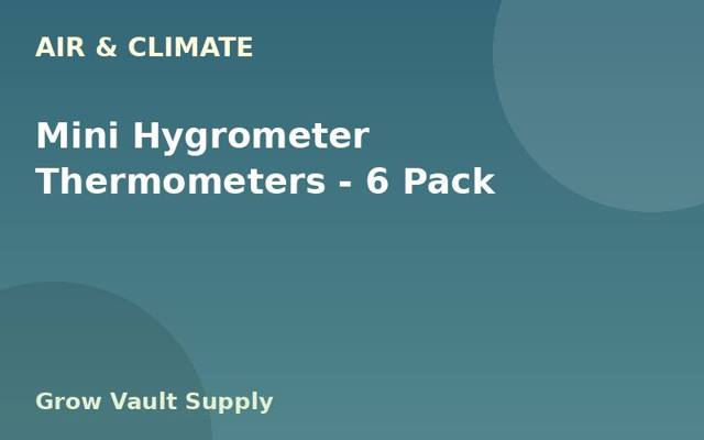 Mini Hygrometer Thermometers — 6 Pack