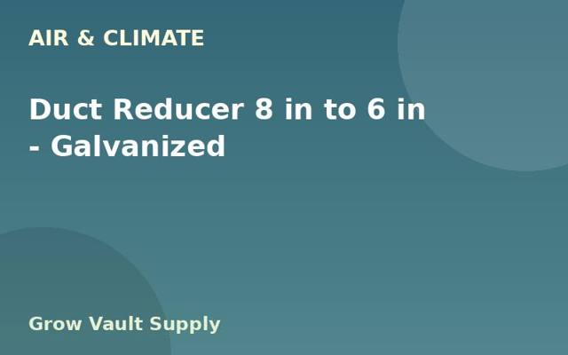 Duct Reducer 8 in to 6 in — Galvanized