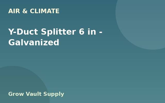 Y-Duct Splitter 6 in — Galvanized