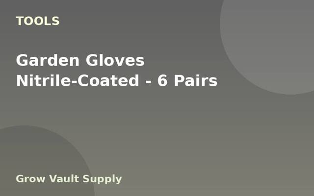 Garden Gloves Nitrile-Coated — 6 Pairs