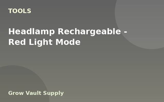 Headlamp Rechargeable — Red Light Mode
