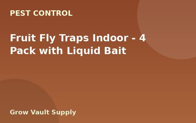 Fruit Fly Traps Indoor — 4 Pack with Liquid Bait