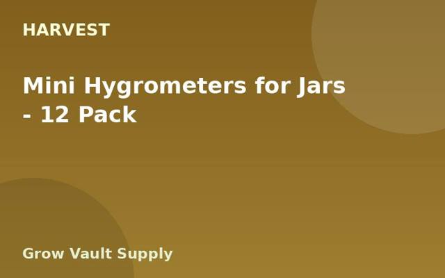 Mini Hygrometers for Jars — 12 Pack
