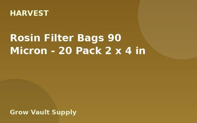 Rosin Filter Bags 90 Micron — 20 Pack 2 x 4 in