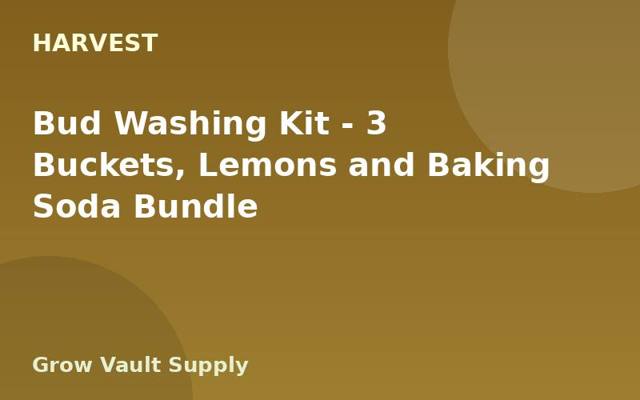 Bud Washing Kit — 3 Buckets, Lemons and Baking Soda Bundle