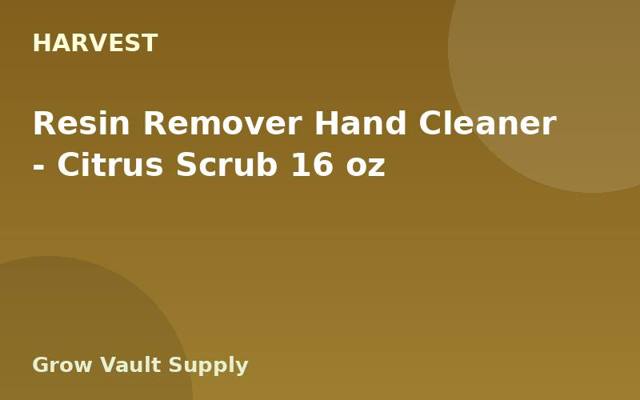 Resin Remover Hand Cleaner — Citrus Scrub 16 oz