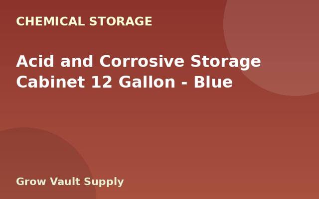 Acid and Corrosive Storage Cabinet 12 Gallon — Blue