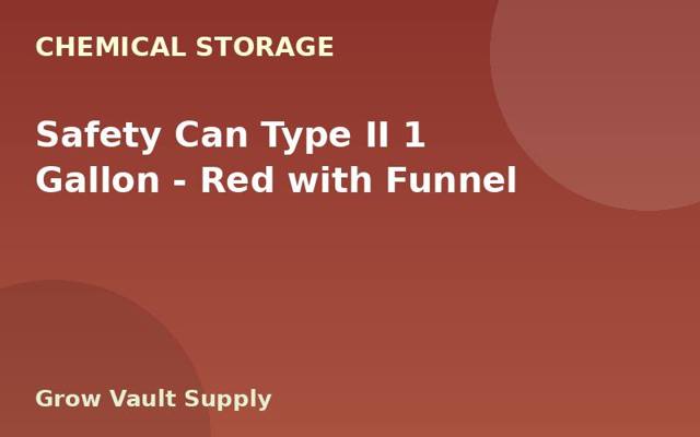 Safety Can Type II 1 Gallon — Red with Funnel