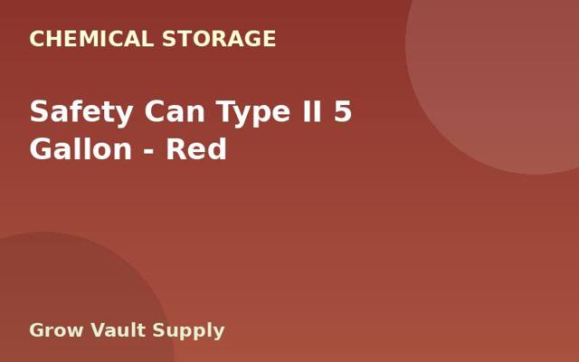 Safety Can Type II 5 Gallon — Red