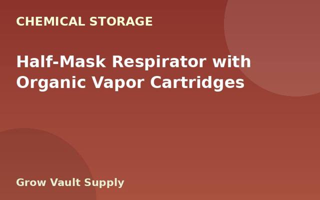 Half-Mask Respirator with Organic Vapor Cartridges