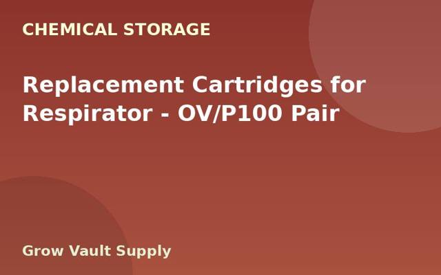 Replacement Cartridges for Respirator — OV/P100 Pair
