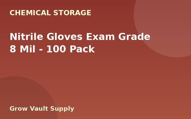 Nitrile Gloves Exam Grade 8 Mil — 100 Pack