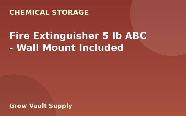 Fire Extinguisher 5 lb ABC — Wall Mount Included
