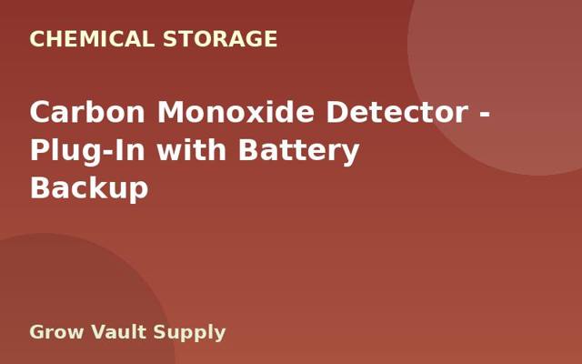 Carbon Monoxide Detector — Plug-In with Battery Backup