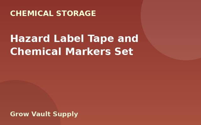 Hazard Label Tape and Chemical Markers Set