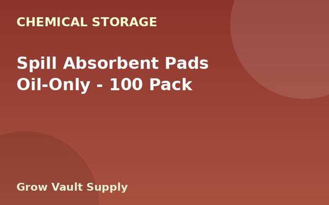 Spill Absorbent Pads Oil-Only — 100 Pack