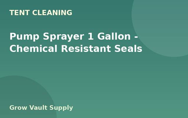 Pump Sprayer 1 Gallon — Chemical Resistant Seals