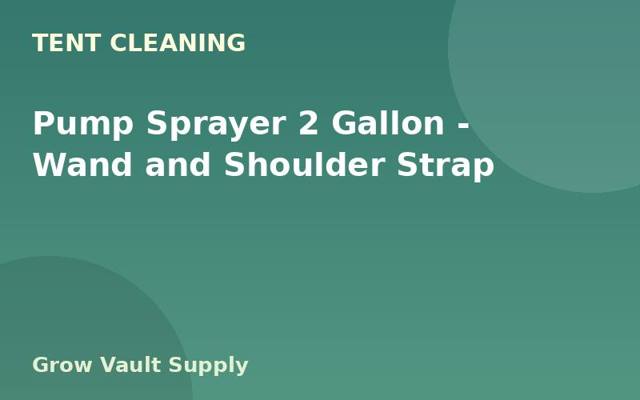 Pump Sprayer 2 Gallon — Wand and Shoulder Strap