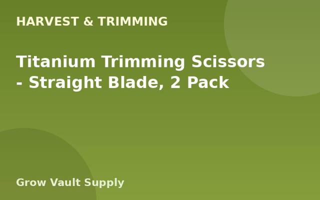 Titanium Trimming Scissors — Straight Blade, 2 Pack