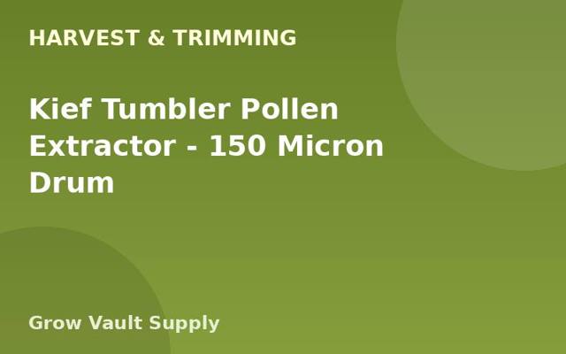 Kief Tumbler Pollen Extractor — 150 Micron Drum