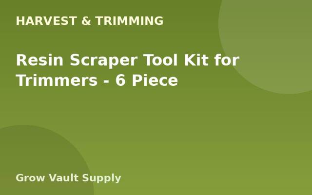 Resin Scraper Tool Kit for Trimmers — 6 Piece