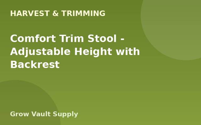 Comfort Trim Stool — Adjustable Height with Backrest