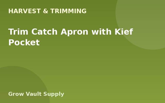 Trim Catch Apron with Kief Pocket