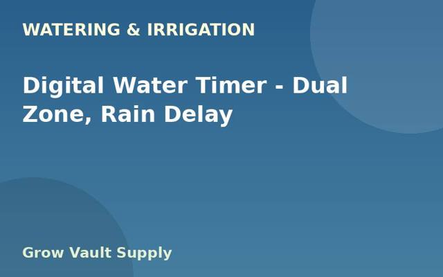 Digital Water Timer — Dual Zone, Rain Delay