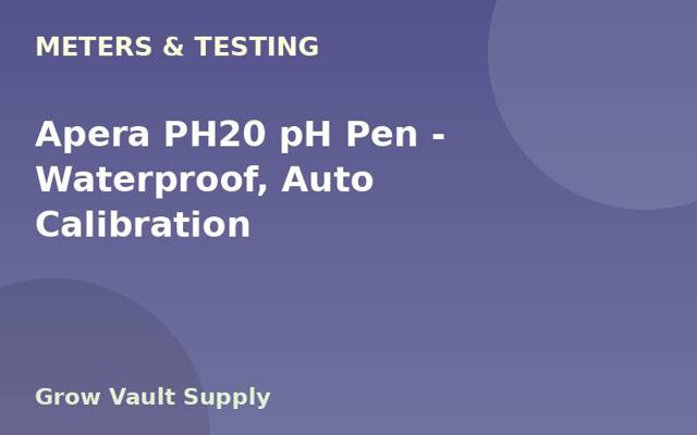 Apera PH20 pH Pen — Waterproof, Auto Calibration