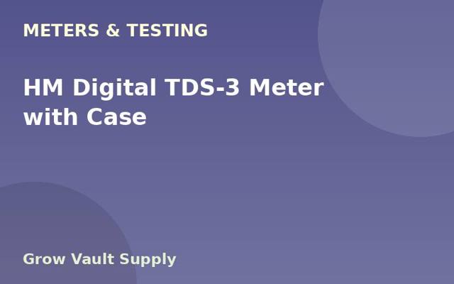 HM Digital TDS-3 Meter with Case