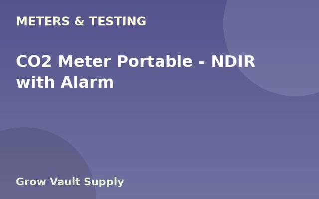 CO2 Meter Portable — NDIR with Alarm