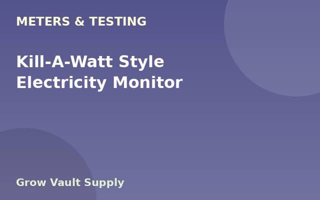 Kill-A-Watt Style Electricity Monitor