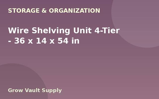 Wire Shelving Unit 4-Tier — 36 x 14 x 54 in