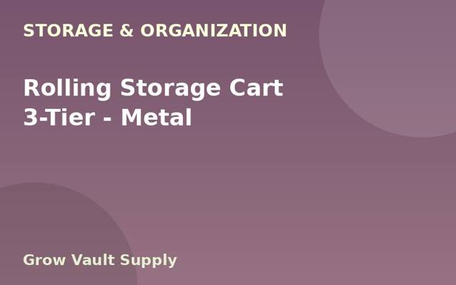 Rolling Storage Cart 3-Tier — Metal