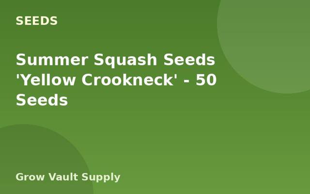 Summer Squash Seeds 'Yellow Crookneck' — 50 Seeds