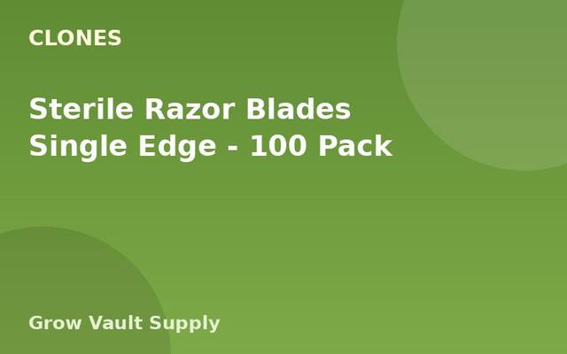Sterile Razor Blades Single Edge — 100 Pack