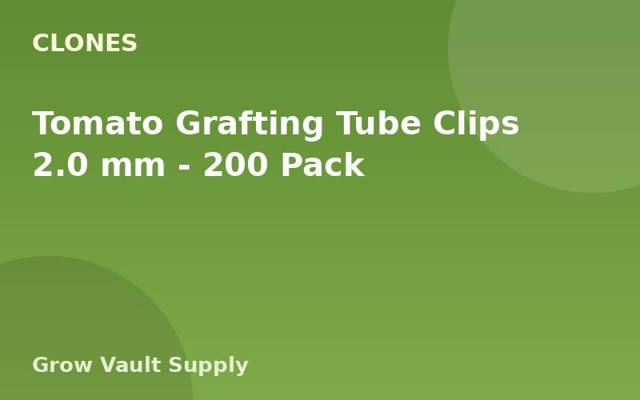 Tomato Grafting Tube Clips 2.0 mm — 200 Pack